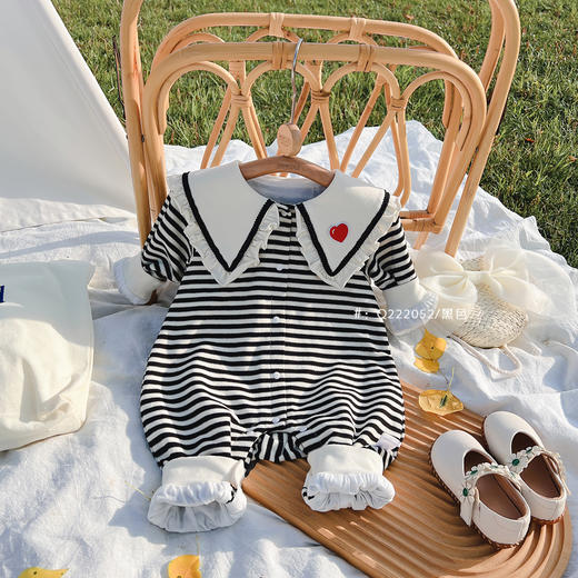 25Q曼哈依依sweet条纹爬服 商品图0