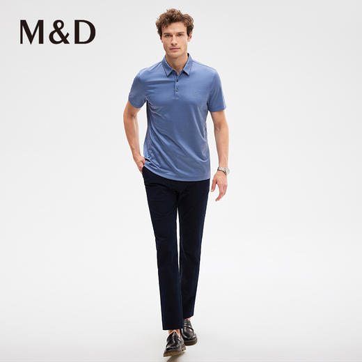 MD名盾四面弹高弹商务修身蓝色休闲直筒百搭长裤夏季男 商品图2