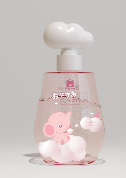 红色小象儿童晚安沐浴露-4230新老包装随机发 商品图0