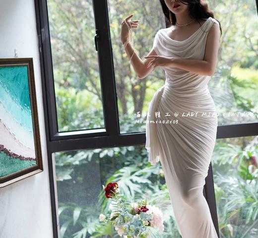 1107#【复团】喵娘精工丨定制《创世纪元》Ava Gardner复古优雅电影希腊女神裙 商品图2