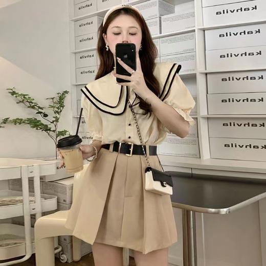 （清仓现货）【社群供A】学院风双层娃娃领衬衫 商品图0