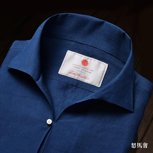 Flamenco 高支亚麻单宁色新中式衬衫 商品图1