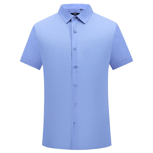 MD名盾短袖衬衫天然植物草珊瑚抗皱条纹职业夏薄款商务男士衬衣 商品图4