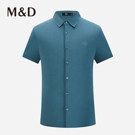 M＆D/名盾ICE-COOL黑科技降温商务休闲翻领短袖男士薄衬衫夏季