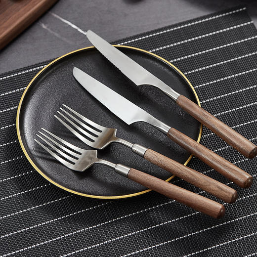 初心| 牛排板不锈钢刀叉西餐披萨板 商品图8