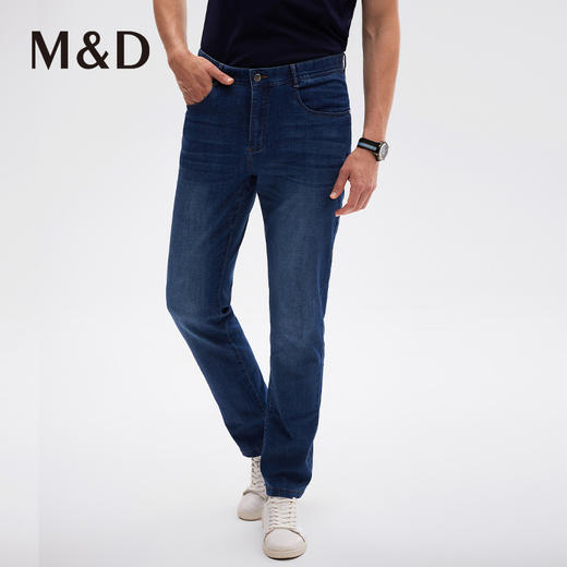 MD名盾休闲牛仔裤男夏季薄款修身百搭牛仔长裤子男经典牛仔裤 商品图1