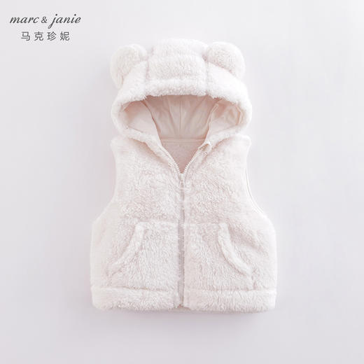 马克珍妮秋装新款 男女童双面舒棉绒连帽马甲221208 商品图1