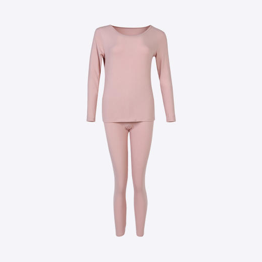 都市丽人轻暖保暖衣女5至15度适穿阳离子罗纹绒保暖衣新年本命年红品LW21A6 商品图3