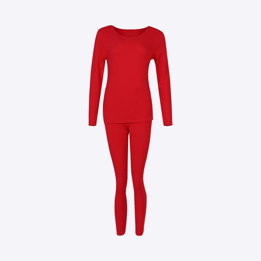 都市丽人舒暖保暖衣女负5至5度适穿保暖衣舒绒单面拉烫剪保暖衣新年本命年红品LW29A1 商品图7