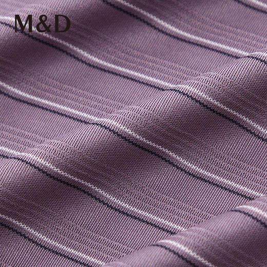 MD名盾条纹Polo衫夏季三醋酸翻领商务丝质百搭休闲T恤 商品图3