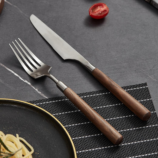 初心| 牛排板不锈钢刀叉西餐披萨板 商品图6