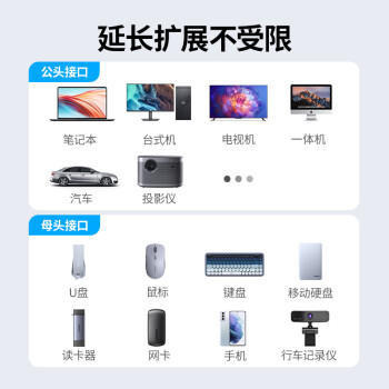 绿联USB3.0延长线 公对母数据连接线 电视电脑主机硬盘U盘鼠标键盘打印机扩展线加长转接线3米 30127 商品图2
