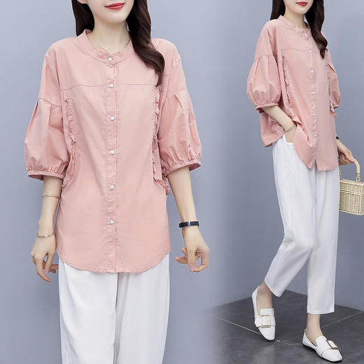 时尚套装女宽松2022夏季新品洋气大码女装显瘦减龄两件套 HR-XMR2238 商品图2