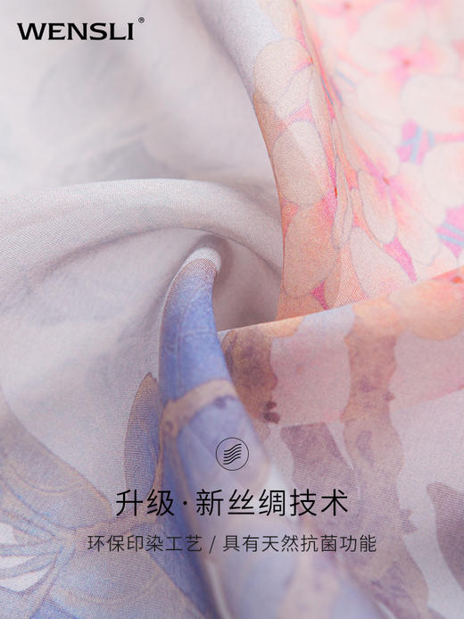 万事利新丝绸真丝雪纺长巾礼盒 商品图1