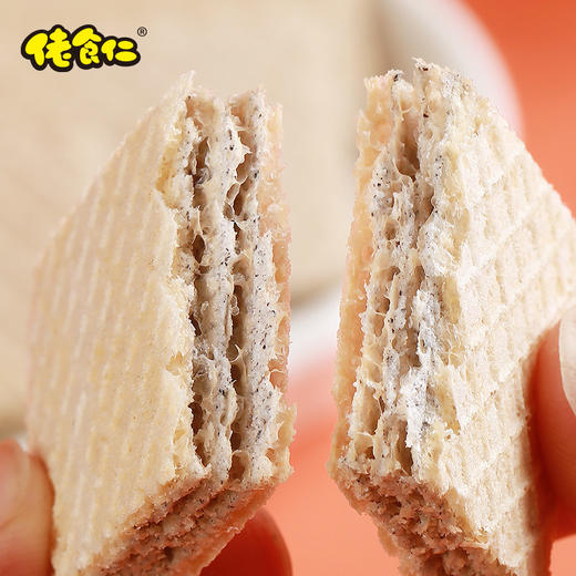 佬食仁黑粗粮威化饼200g约30包 商品图3