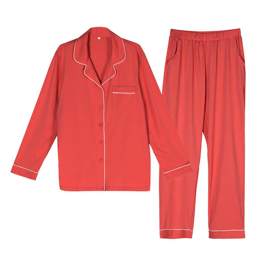 都市丽人好睡好眠女士正价棉质套装无尘棉单面薄家居服长袖睡衣LH21G1 商品图3