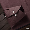 Flamenco 高支亚麻烟棕色新中式衬衫 商品缩略图3