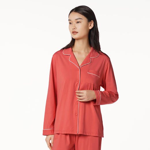 都市丽人好睡好眠女士正价棉质套装无尘棉单面薄家居服长袖睡衣LH21G1 商品图1