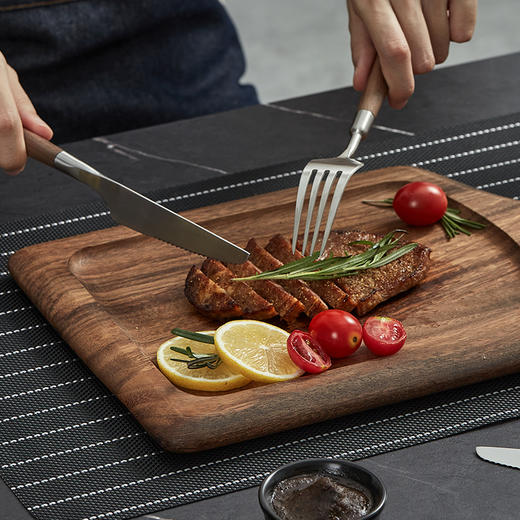 初心| 牛排板不锈钢刀叉西餐披萨板 商品图1