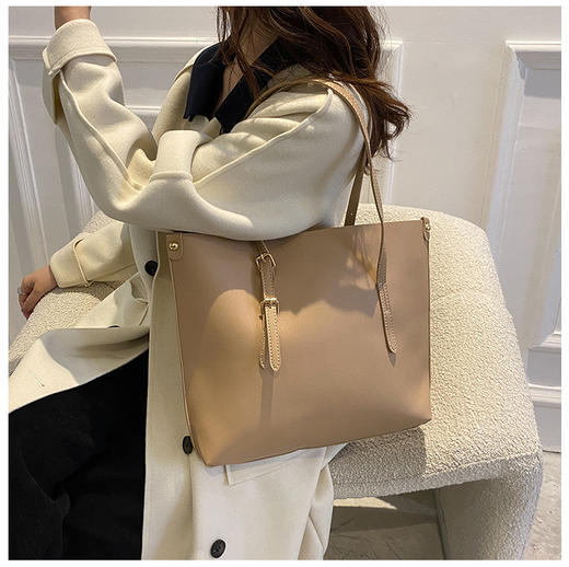 【网红爆款❗️洋气显气质托特包】软皮质感大容量手提包，时尚百搭子母单肩包，新潮高颜值斜挎包包女化妆包，520七夕情人节圣诞节礼物新年礼盒年货礼盒 商品图3