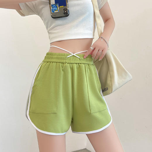 买一送一【品质包边】侧边倒三角设计三分热裤超显腿长 休闲百搭 轻薄透气 面料手感超级细腻柔软 一摸即爱！ 商品图10