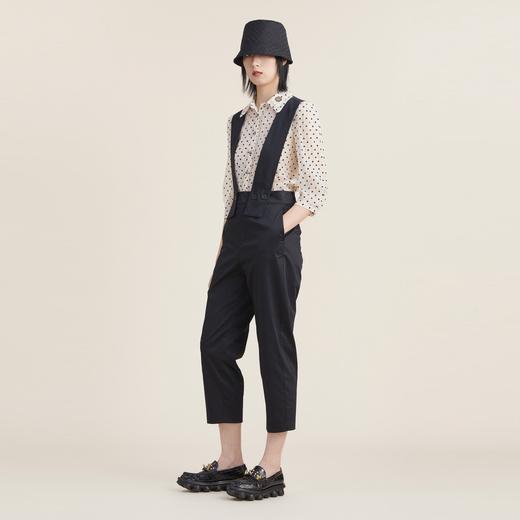 谜底背带裤女装2022秋新品复古简约可拆卸背带休闲裤223MK1055 商品图1