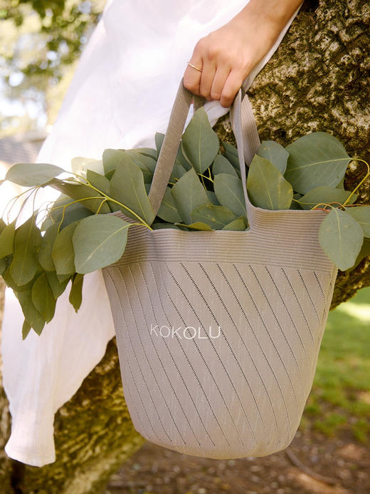 KOKOLU｜Luminous regular daily eight TOTE bag [中号极光环保编织托特包 2色可选] 商品图3