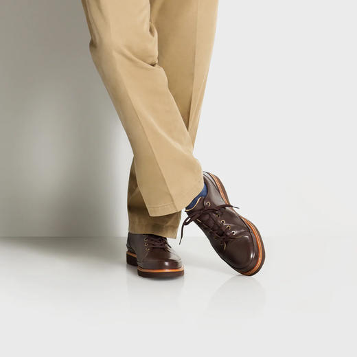 限时特价——经典款葡萄牙原产手工制作高品质超舒适男士商务休闲皮鞋棕褐色M1310（超轻款） 商品图7