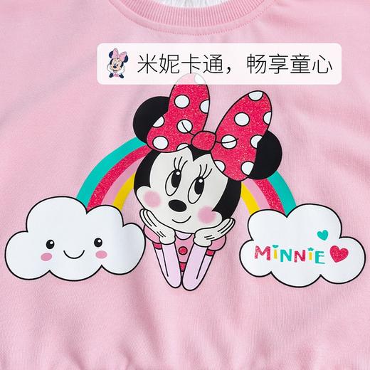 迪士尼童装女童卫衣与妮一起米妮黛丝套头卫衣萌趣花边秋新品 商品图7