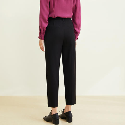 玳莎显瘦烟管裤女2022春秋新款职业通勤气质织带装饰设计感休闲裤  CC36309 商品图2