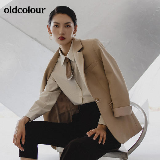 oldcolour春秋季纯色商场同款西装外套女GN31048818 商品图2
