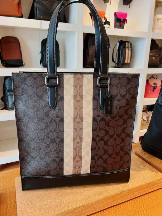 好折¥1680元直邮🇺🇸Coach GRAHAM男款公文包托特包 💼 老花拼色Logo 商品图0