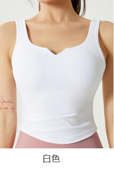 壁虎瑜伽【2208SY187】V领防震聚拢瑜伽背心（有胸垫）【5天发货】 商品图9