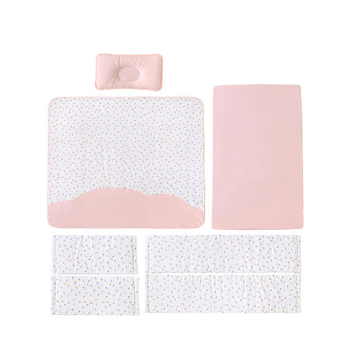 英氏新品婴儿床品套装宝宝4件套被子枕头床笠床围YEYCJ01003A 商品图2