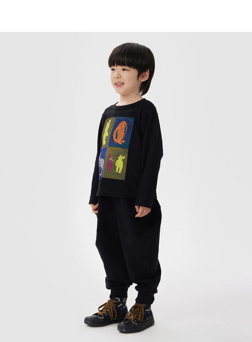 江南布衣童  22年秋款 宽松可爱立体装饰锥形长裤  1M8E10820 商品图6