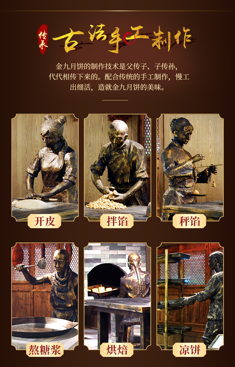 吴川金九五仁酥皮金腿月饼600g中秋节送礼团购广式月饼