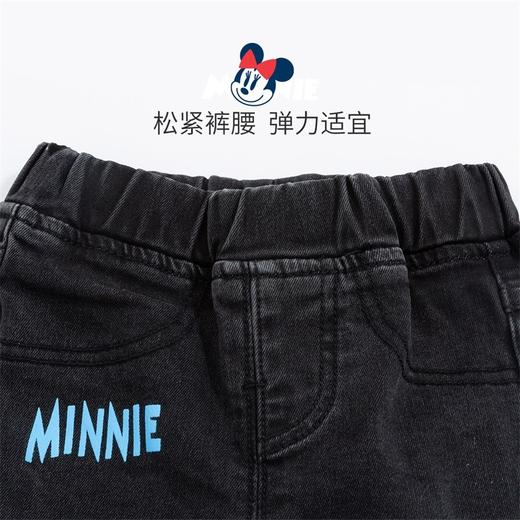 【商场同款】迪士尼童装  儿童春秋抓绒休闲裤女童时尚保暖牛仔裤214DK0181 商品图7