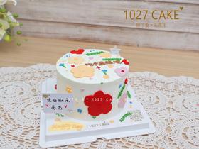 1027CAKE |  手绘蛋糕 春田花花
