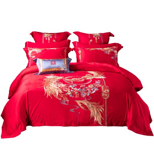 多喜爱 喜玫瑰婚庆新绒棉缎纹床上用品六件套 爱相随 cs 商品图4