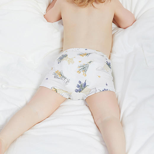 Domiamia哆咪呀儿童竹纤维纳米银抗菌内裤男童女童宝宝面包裤短裤 商品图3