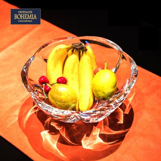 【展示样品清仓】捷克进口BOHEMIA波西米亚玫瑰水晶欧式轻奢水果盘 商品图5
