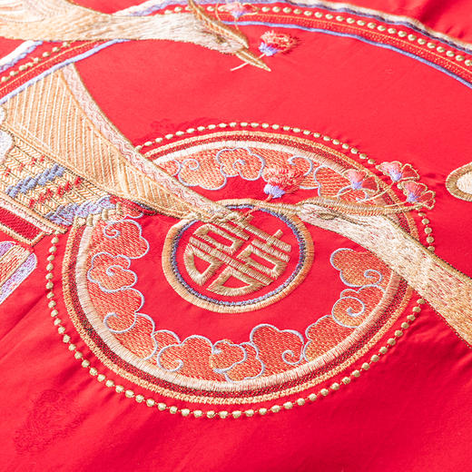 多喜爱 喜玫瑰婚庆新绒棉缎纹床上用品六件套 爱相随 cs 商品图3