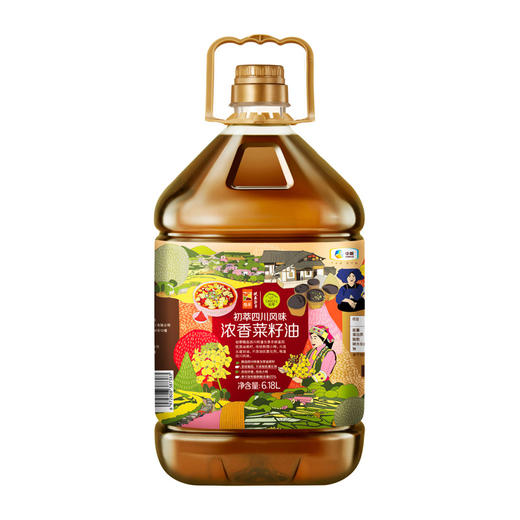 【2025年新油】中粮初萃 四川风味浓香菜籽油6.18L 中粮食用油 商品图4