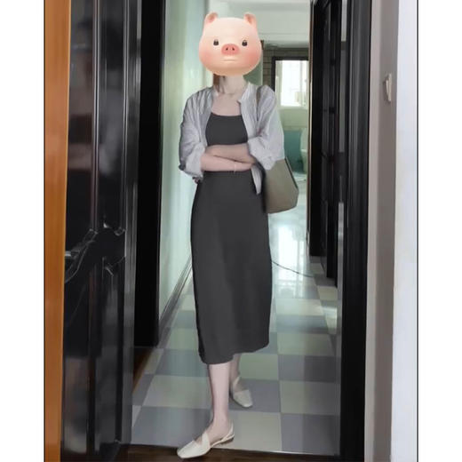 （清仓现货）【社群供V】法式高级感开衫吊带连衣裙子小众两件套涤纶2 商品图4