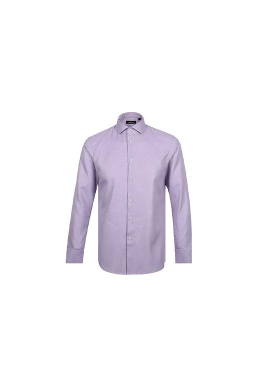 callisto浅紫丝绵混纺衬衫  SQSTL029C 商品图4