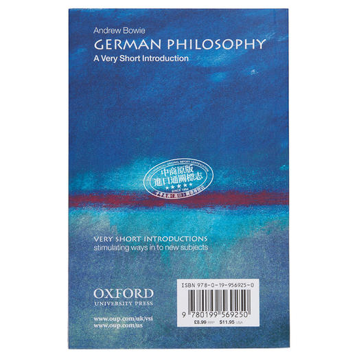 【中商原版】德国哲学 牛津通识读本 英文原版 哲学理论 German Philosophy: A Very Short Introduction 商品图1