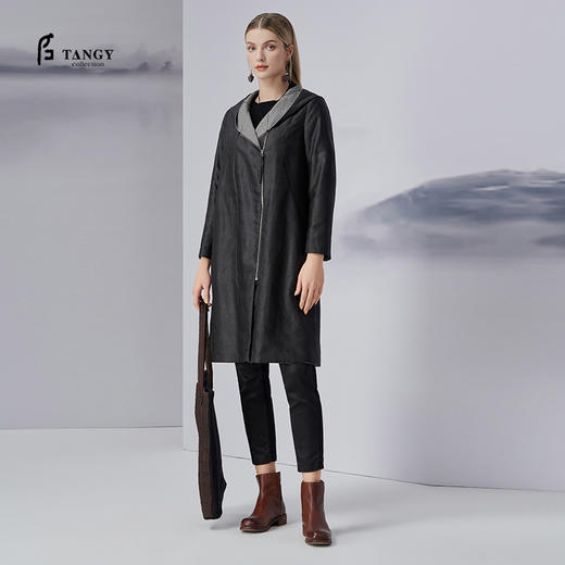 TANGY Collection/天意精品2022年秋季新品女士茛绸双面外套 商品图0