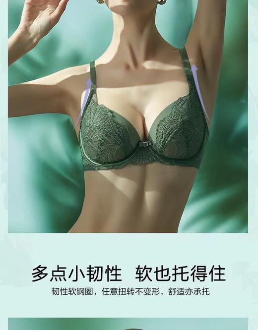 5F EmbryForm安莉芳 新款丛林秘境薄款单层围软钢圈文胸大胸显小内衣 商品图2