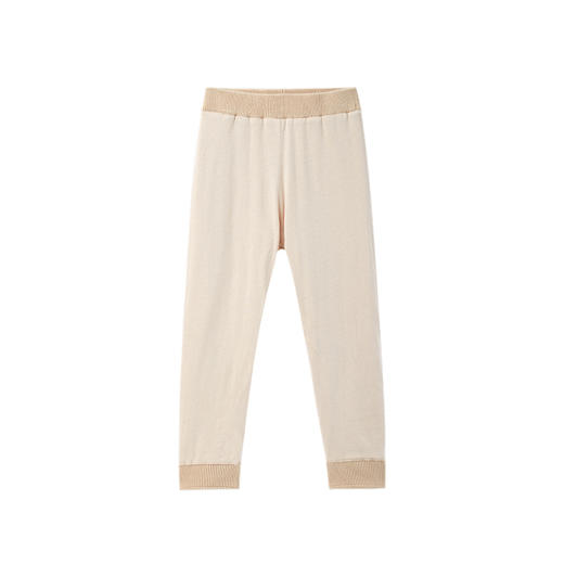 英氏儿童打底裤新款女童秋冬双层保暖长裤毛线裤YRKDJ32262A 商品图1