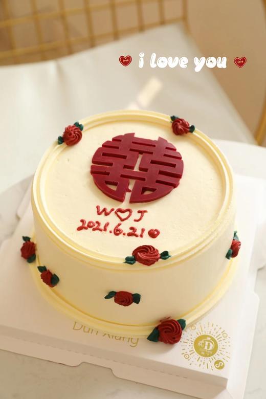 「节日蛋糕」订婚款婚礼款情人节七夕520-婚礼纪念日 商品图0